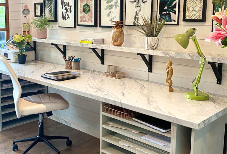 Granite countertops in a modern Frisco, Texas office interior