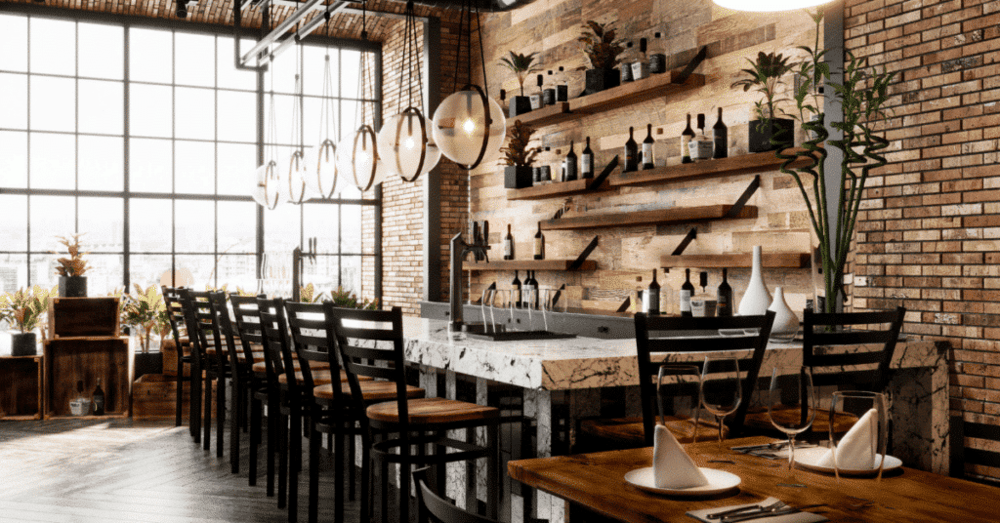 Rustic wooden cabinets creating a cozy atmosphere in a Frisco, Texas café