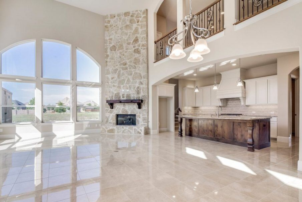 Granite flooring installation in luxury residential and commercial interiors in Frisco