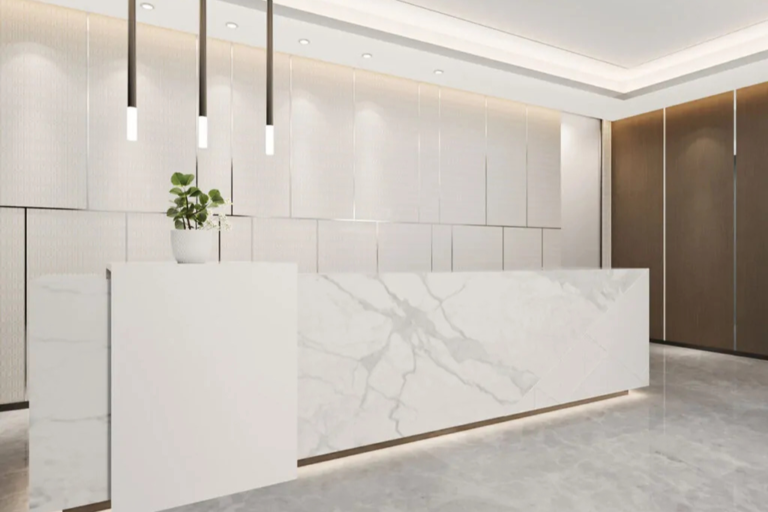 Porcelain wall cladding installed in a modern Frisco TX home showcasing durable and low maintenance luxury wall surfaces